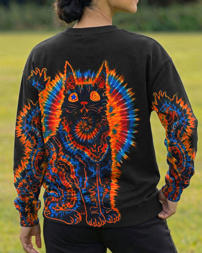 BLACK CAT SWIRL ALL OVER PRINT - TLNT3103263