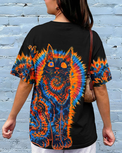 BLACK CAT SWIRL ALL OVER PRINT - TLNT3103263