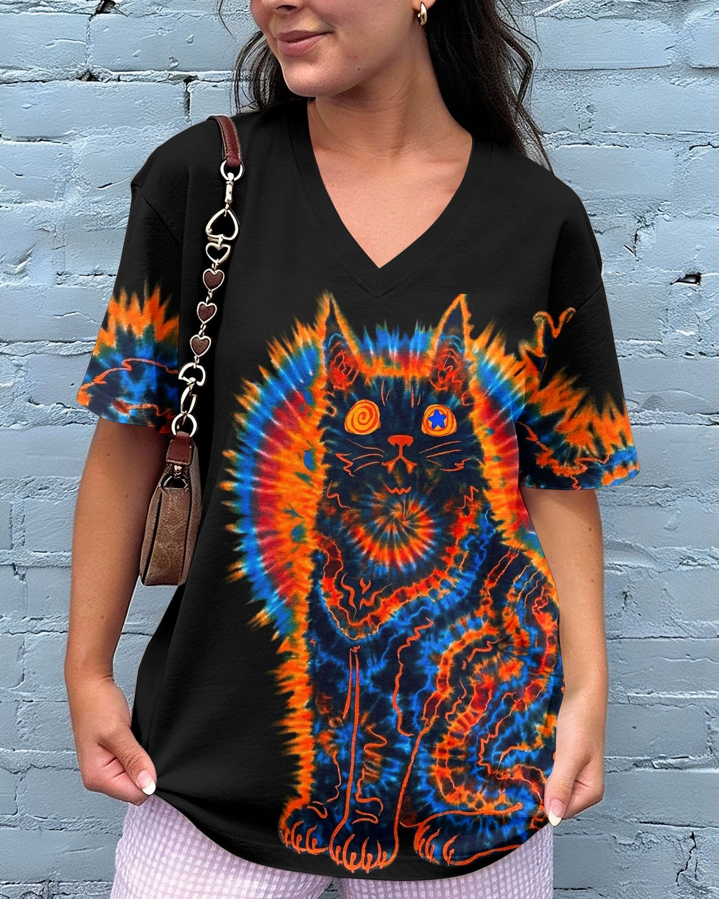 BLACK CAT SWIRL ALL OVER PRINT - TLNT3103263