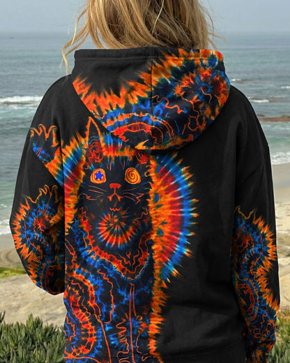 BLACK CAT SWIRL ALL OVER PRINT - TLNT3103263