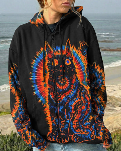 BLACK CAT SWIRL ALL OVER PRINT - TLNT3103263