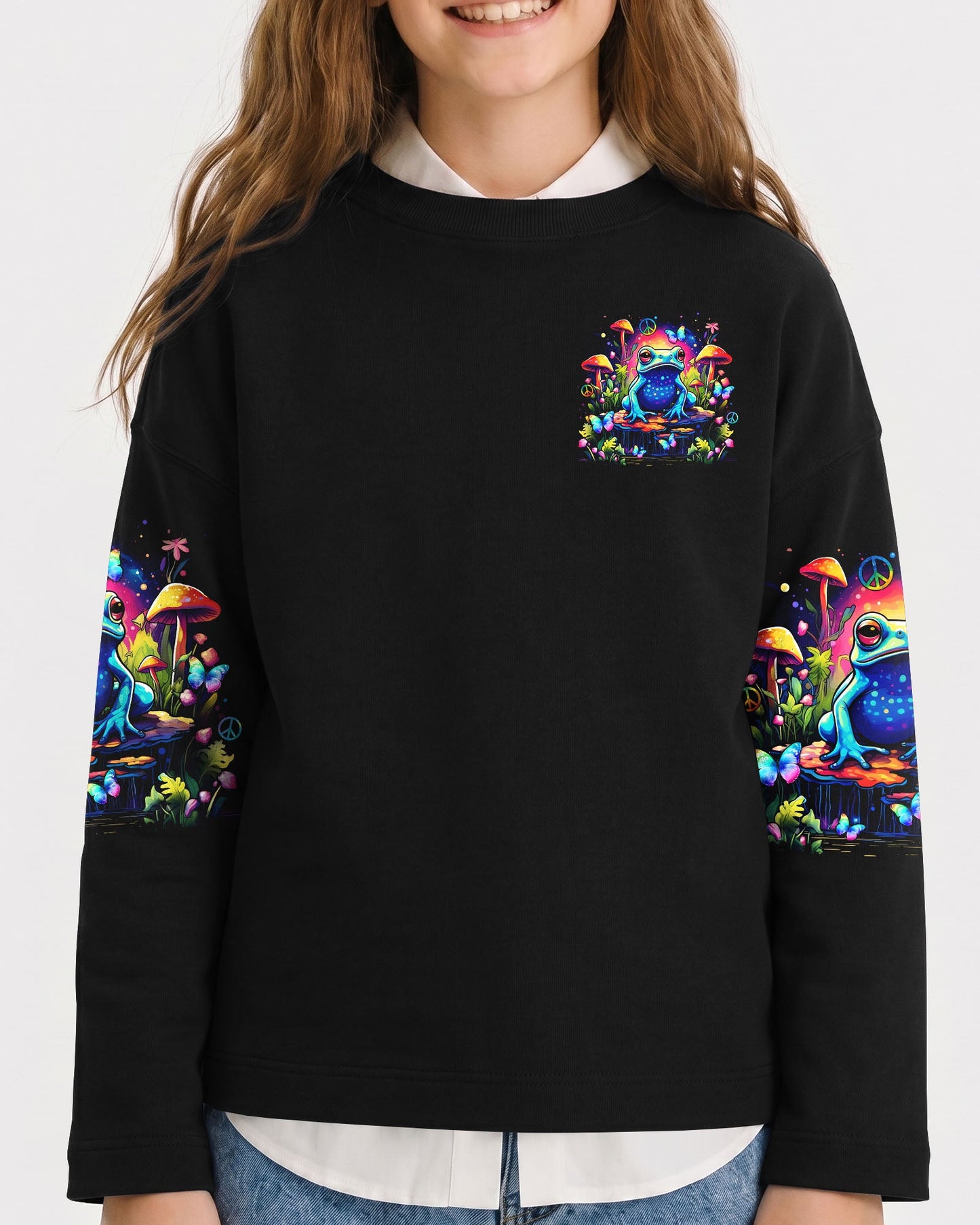 BE YOU THE WORLD WILL ADJUST FROG KIDS ALL OVER PRINT - TLNZ1612232