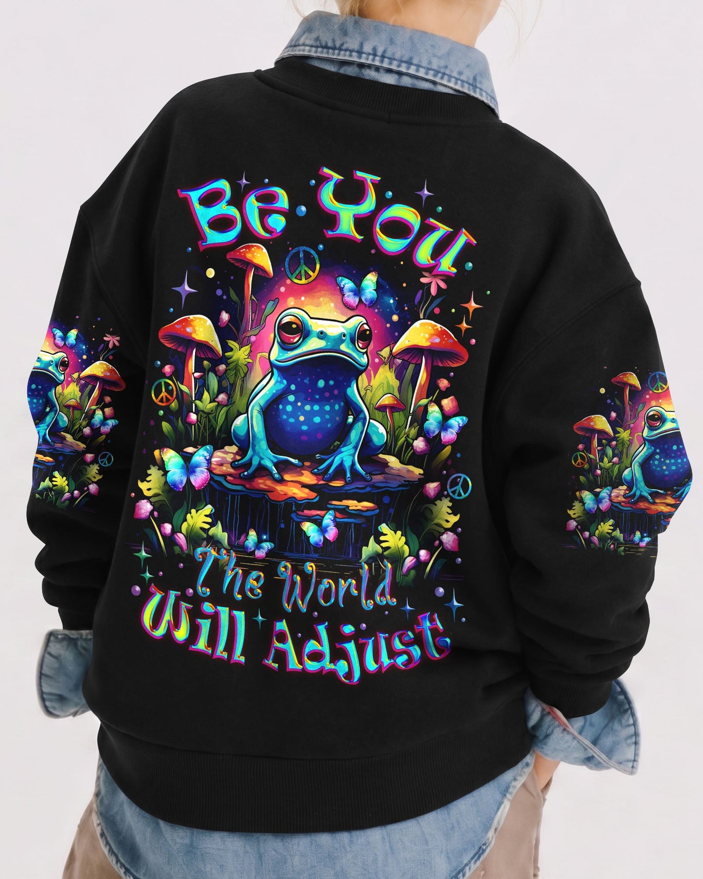 BE YOU THE WORLD WILL ADJUST FROG KIDS ALL OVER PRINT - TLNZ1612232