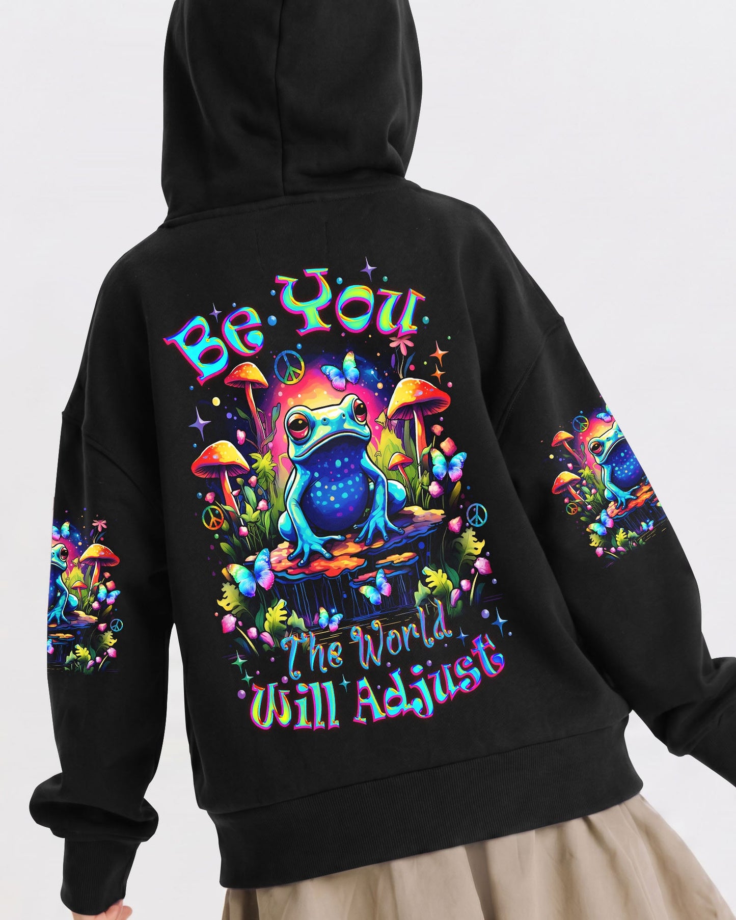 BE YOU THE WORLD WILL ADJUST FROG KIDS ALL OVER PRINT - TLNZ1612232