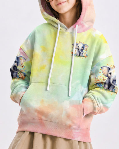 BE YOU THE WORLD WILL ADJUST ELEPHANT KIDS ALL OVER PRINT - TLTR1512234