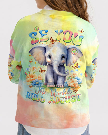 BE YOU THE WORLD WILL ADJUST ELEPHANT KIDS ALL OVER PRINT - TLTR1512234