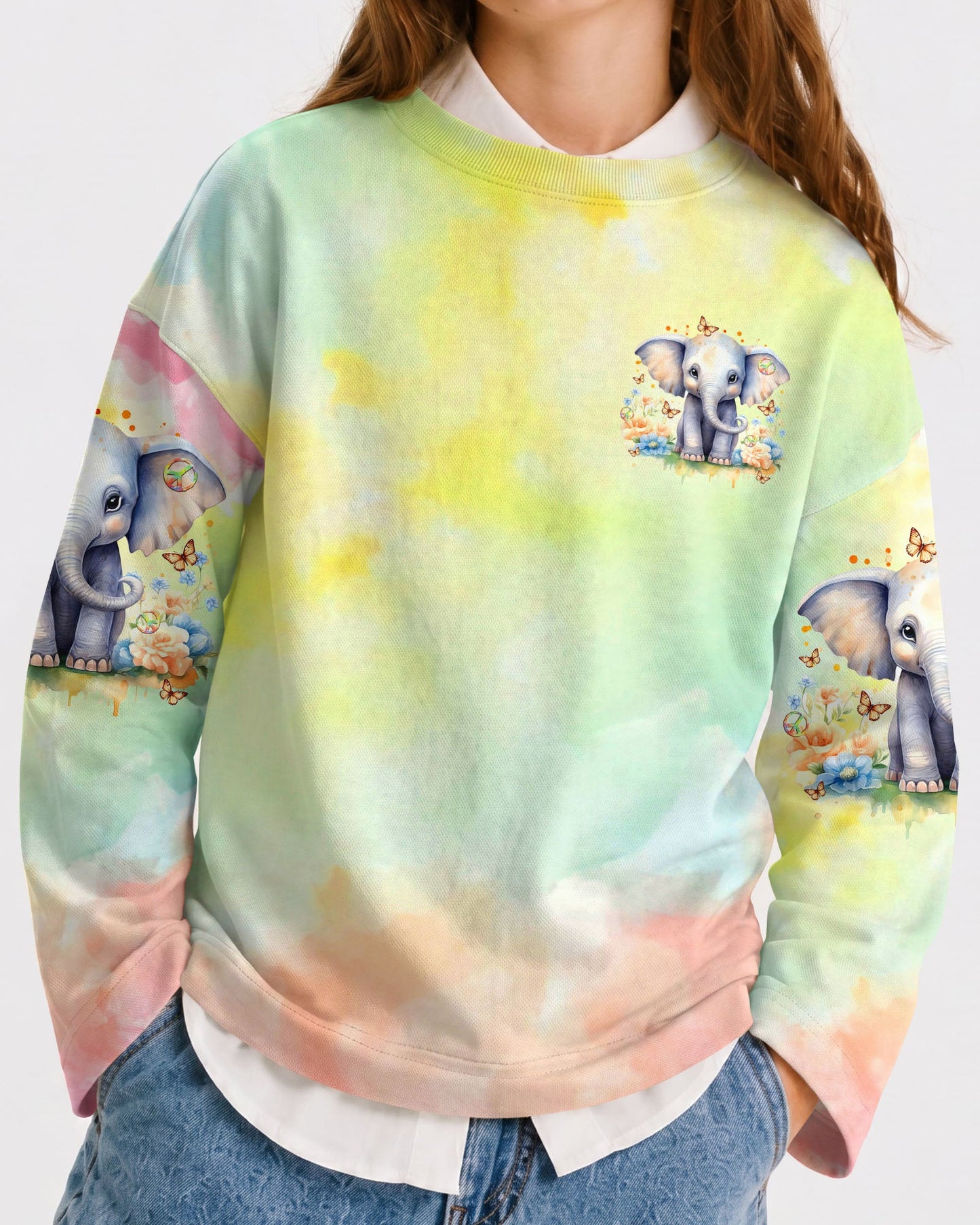 BE YOU THE WORLD WILL ADJUST ELEPHANT KIDS ALL OVER PRINT - TLTR1512234