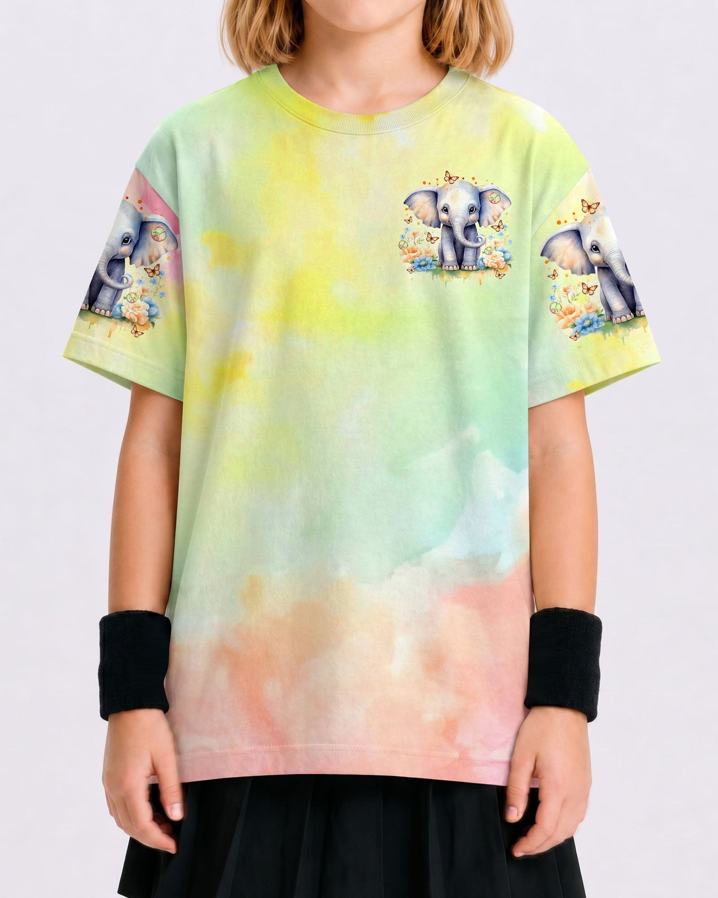BE YOU THE WORLD WILL ADJUST ELEPHANT KIDS ALL OVER PRINT - TLTR1512234