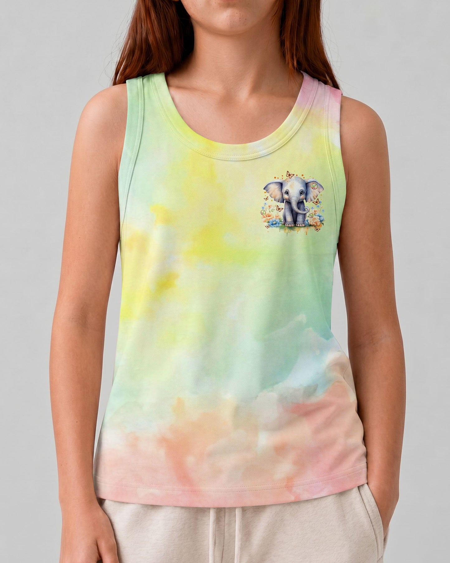 BE YOU THE WORLD WILL ADJUST ELEPHANT KIDS ALL OVER PRINT - TLTR1512234