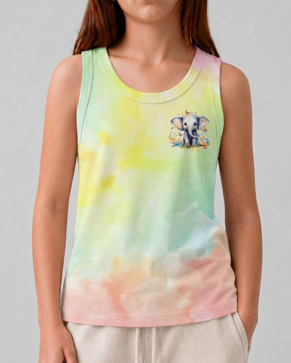 BE YOU THE WORLD WILL ADJUST ELEPHANT KIDS ALL OVER PRINT - TLTR1512234