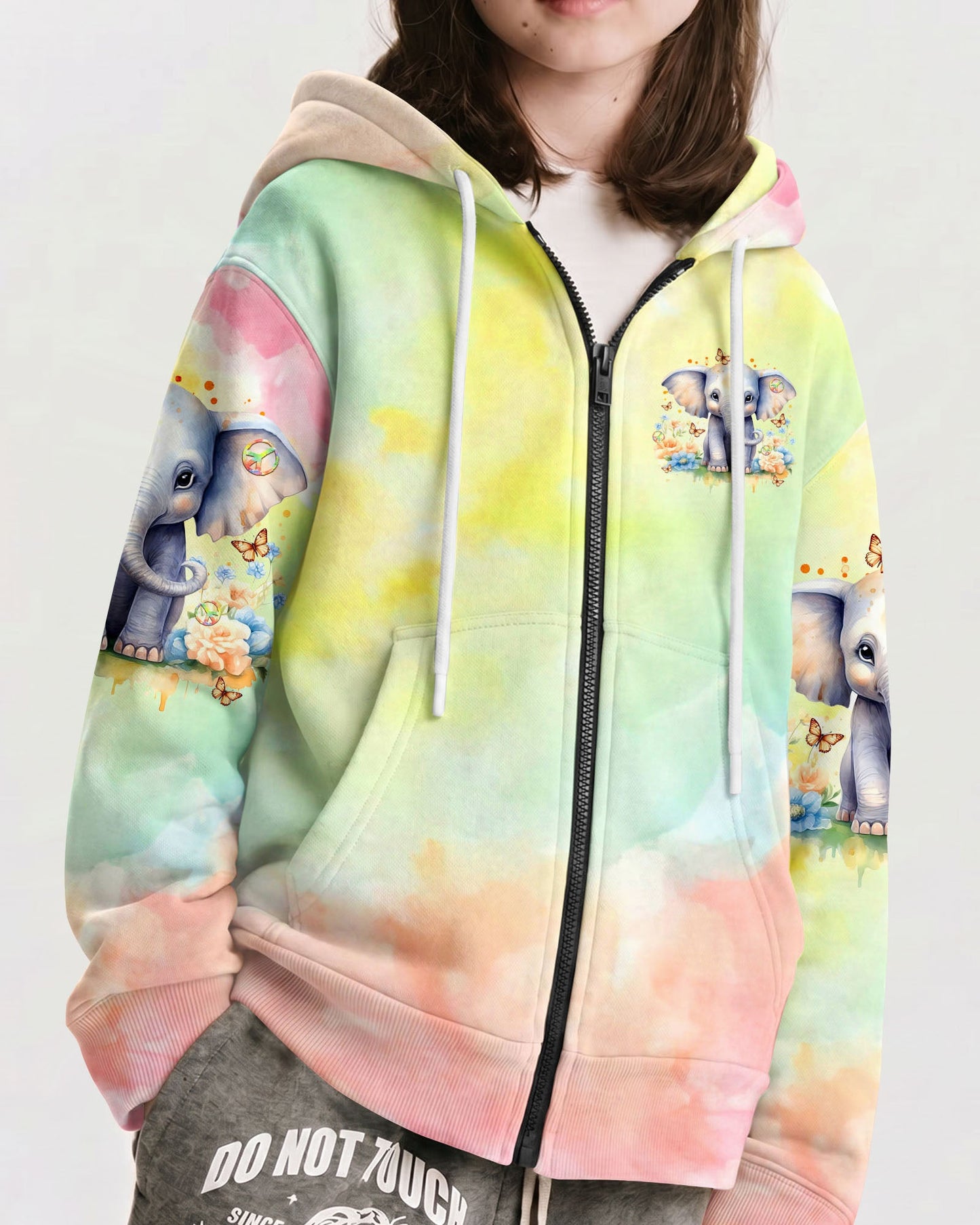 BE YOU THE WORLD WILL ADJUST ELEPHANT KIDS ALL OVER PRINT - TLTR1512234