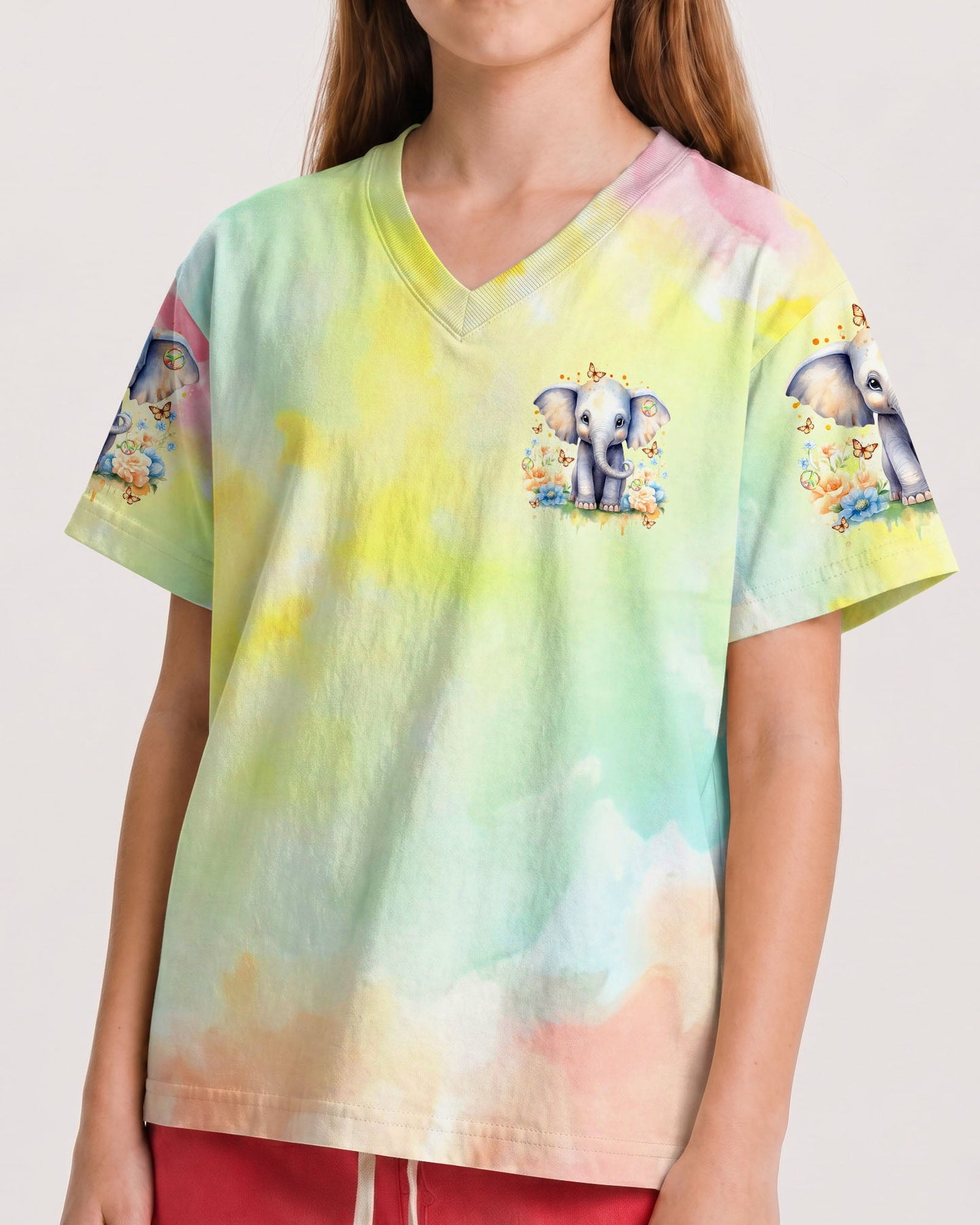 BE YOU THE WORLD WILL ADJUST ELEPHANT KIDS ALL OVER PRINT - TLTR1512234