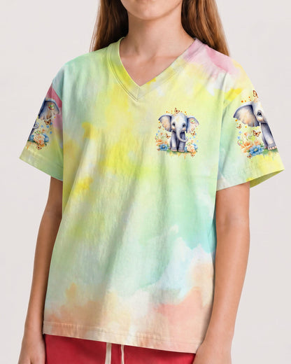 BE YOU THE WORLD WILL ADJUST ELEPHANT KIDS ALL OVER PRINT - TLTR1512234