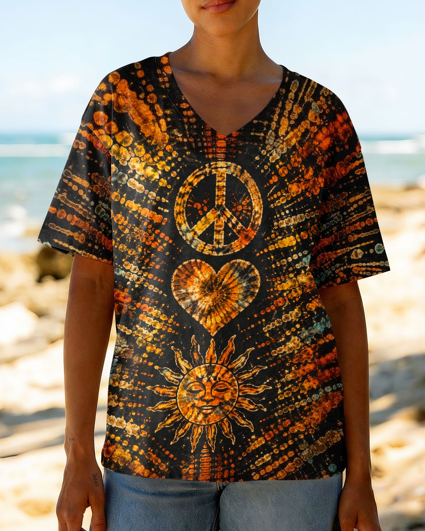PEACE LOVE HIPPIE SUN ALL OVER PRINT - TLTW0104261