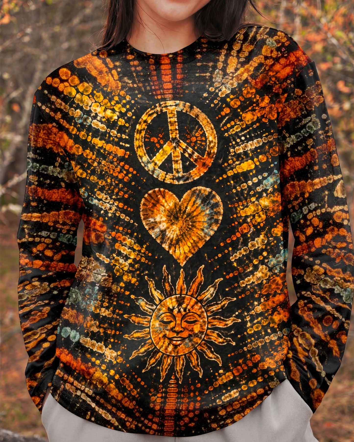 PEACE LOVE HIPPIE SUN ALL OVER PRINT - TLTW0104261