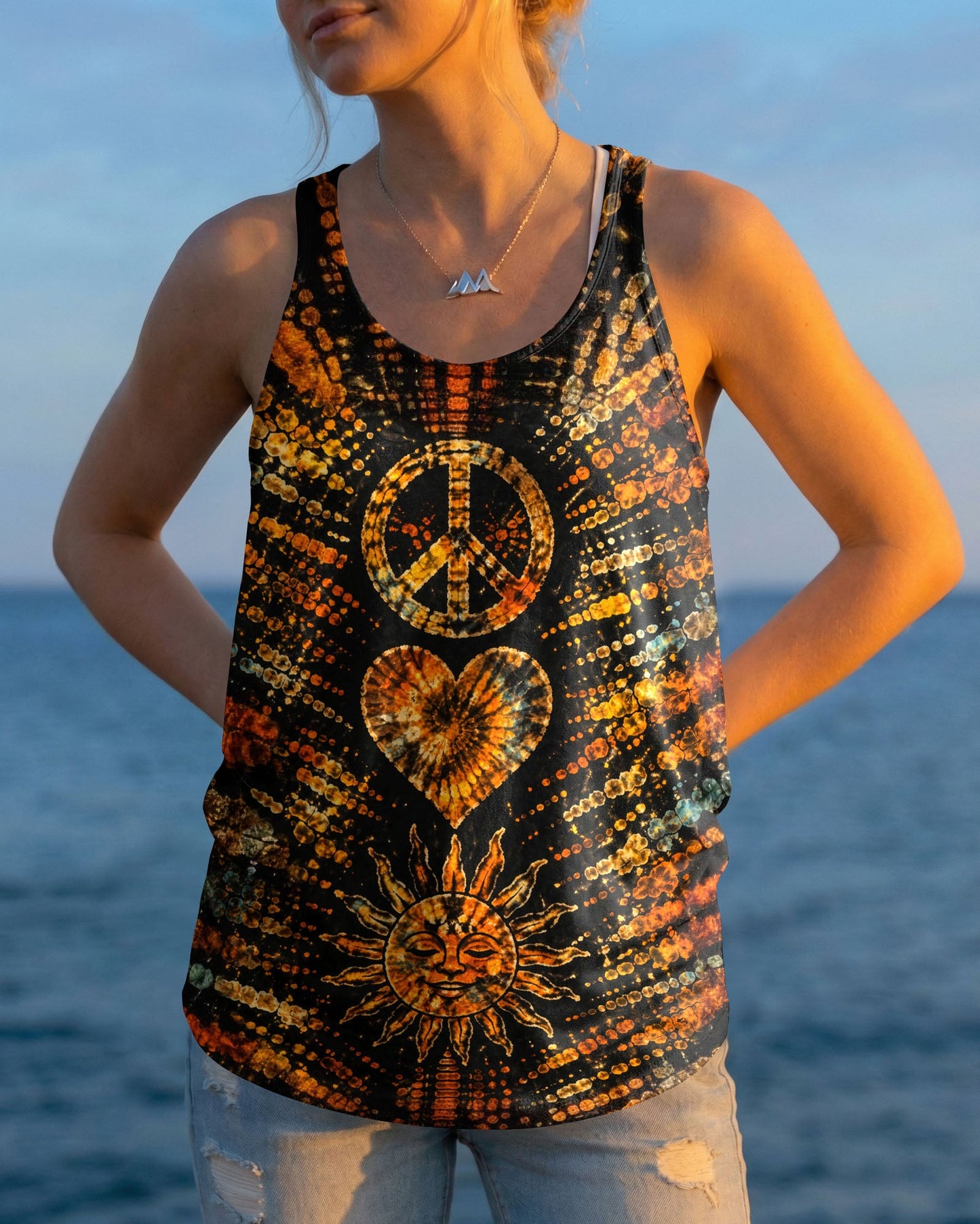 PEACE LOVE HIPPIE SUN ALL OVER PRINT - TLTW0104261