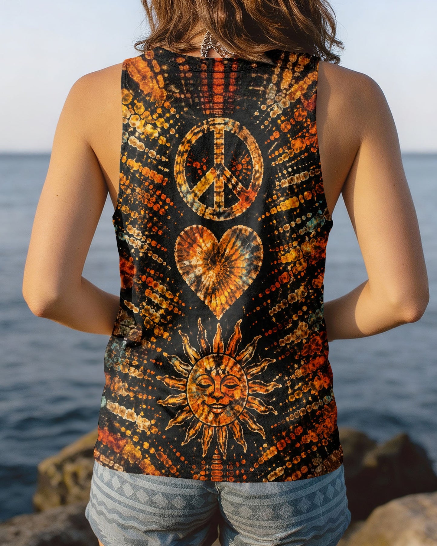 PEACE LOVE HIPPIE SUN ALL OVER PRINT - TLTW0104261