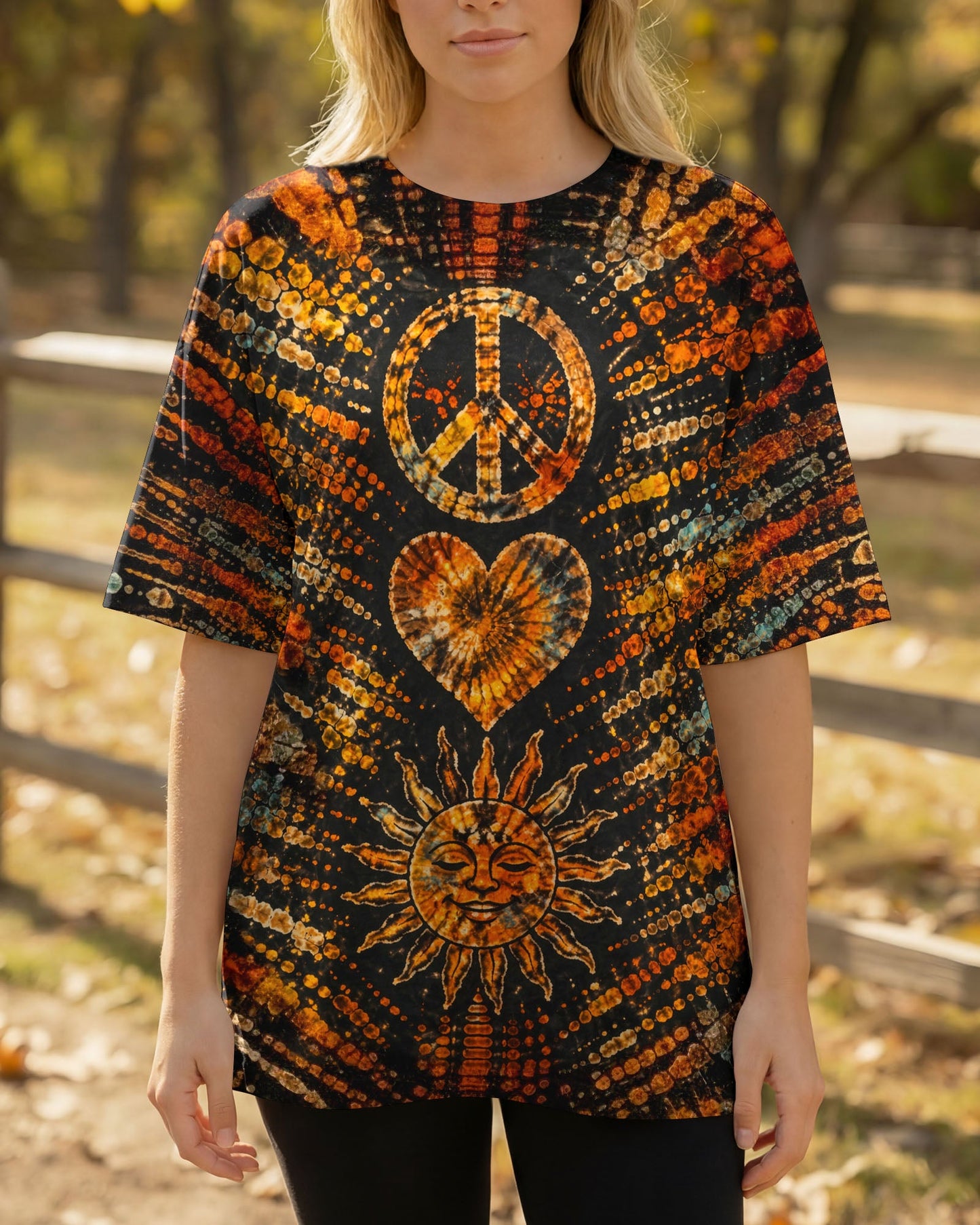 PEACE LOVE HIPPIE SUN ALL OVER PRINT - TLTW0104261