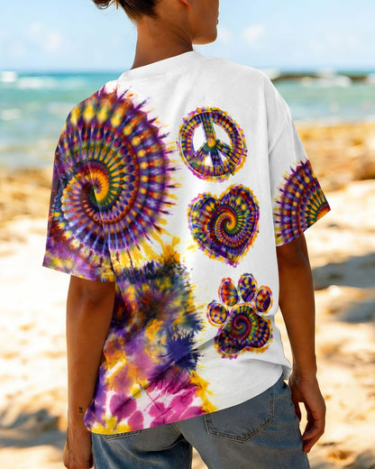 PEACE LOVE PAW SWIRL ALL OVER PRINT - TLTW0204262