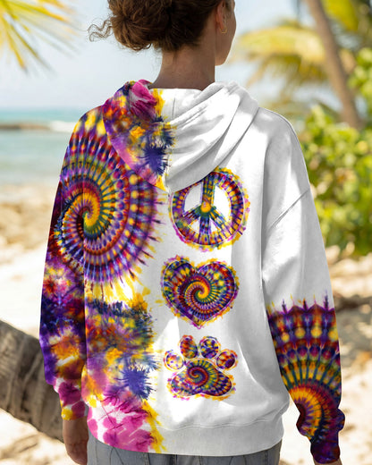 PEACE LOVE PAW SWIRL ALL OVER PRINT - TLTW0204262