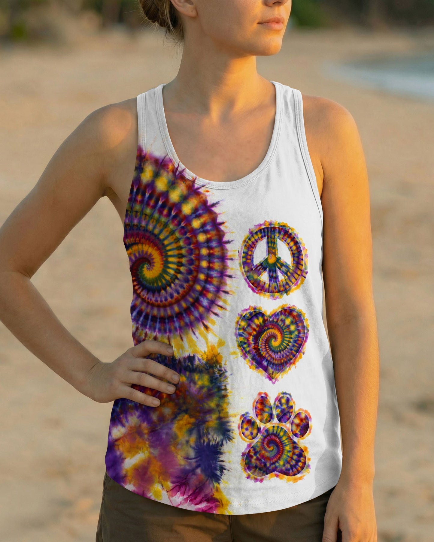 PEACE LOVE PAW SWIRL ALL OVER PRINT - TLTW0204262