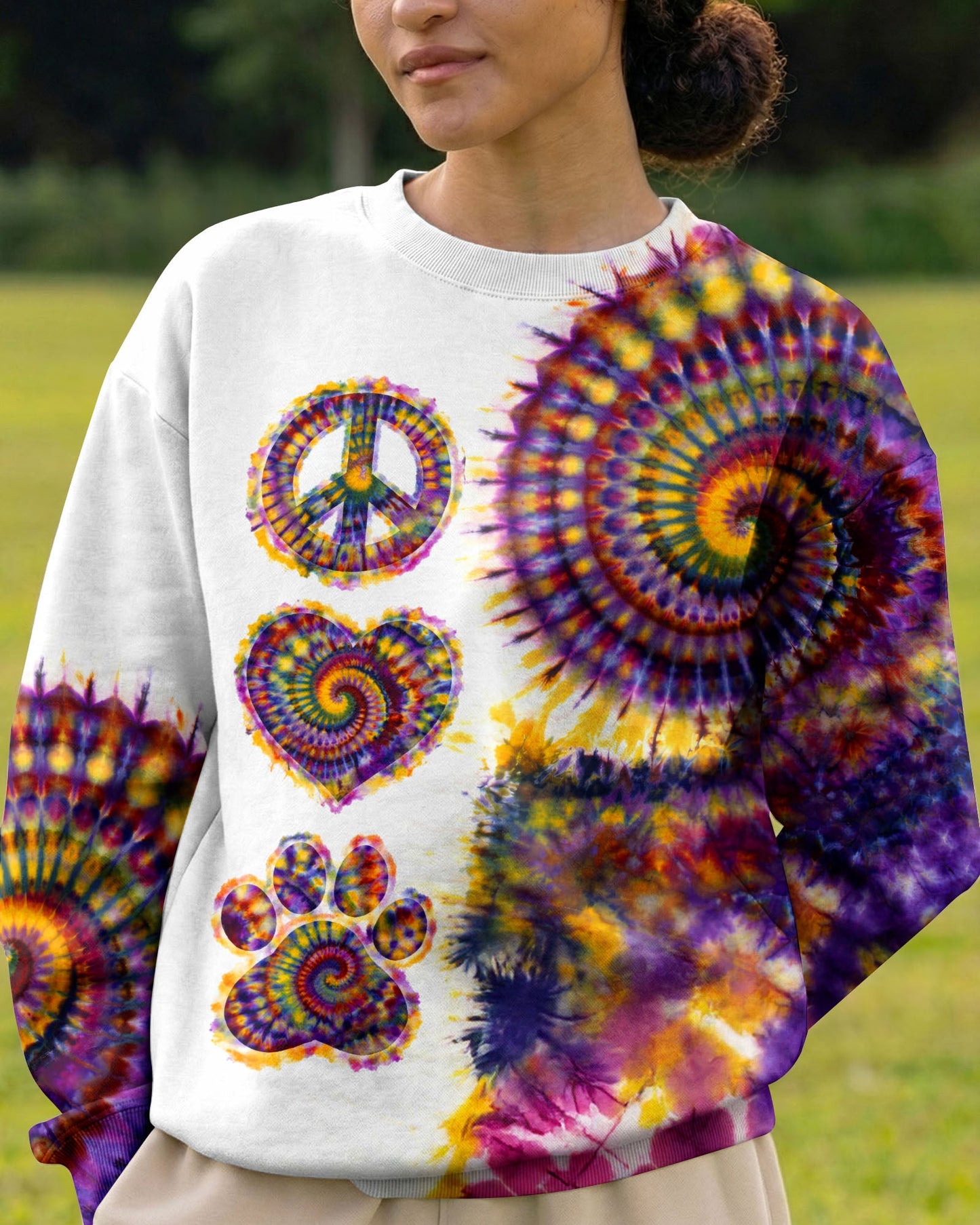 PEACE LOVE PAW SWIRL ALL OVER PRINT - TLTW0204262