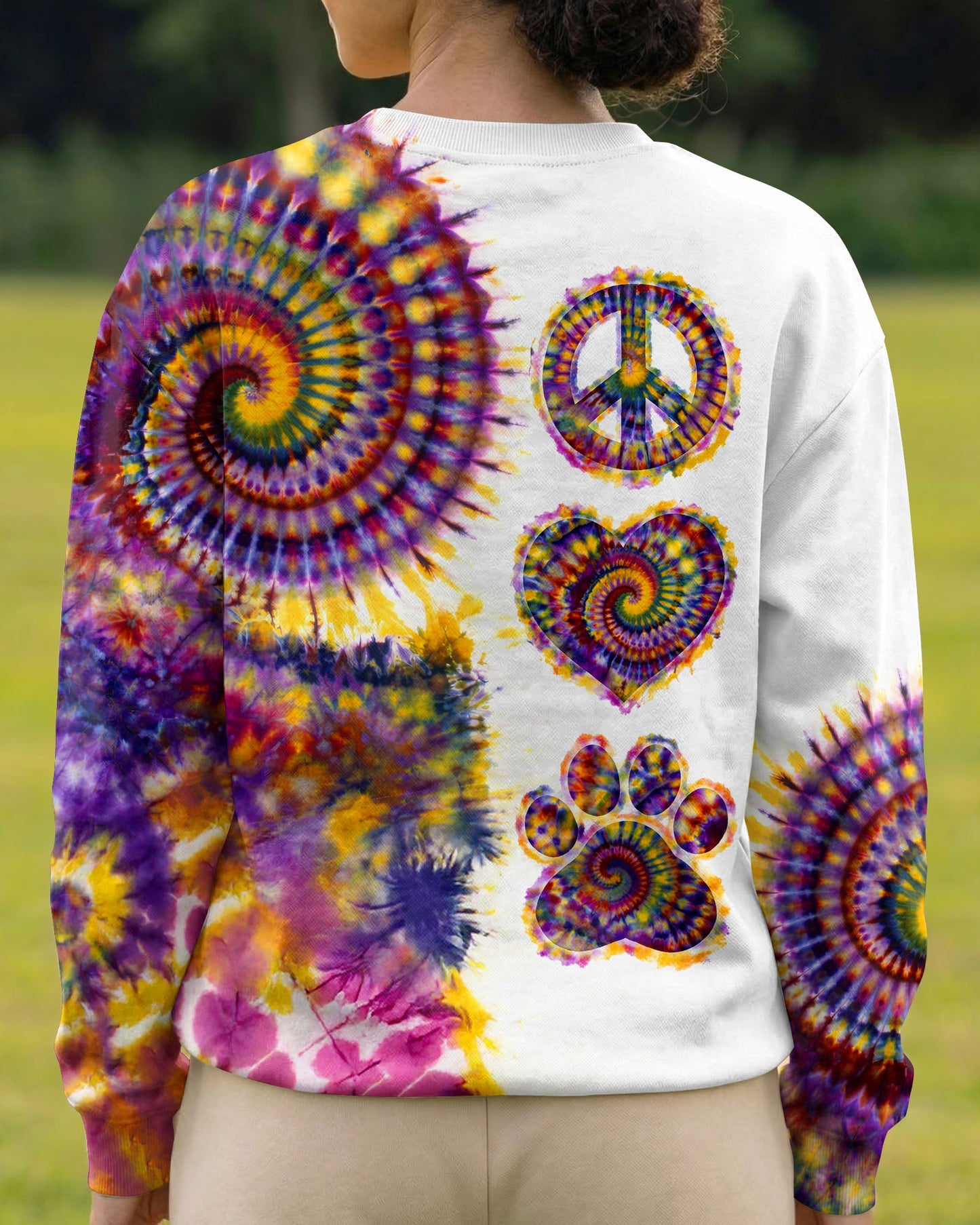 PEACE LOVE PAW SWIRL ALL OVER PRINT - TLTW0204262