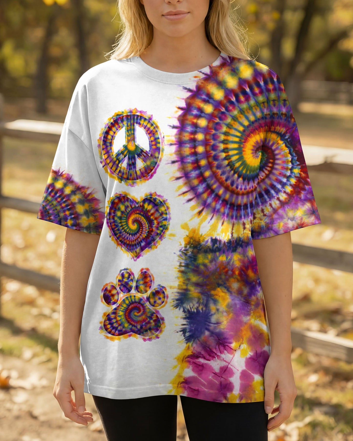 PEACE LOVE PAW SWIRL ALL OVER PRINT - TLTW0204262