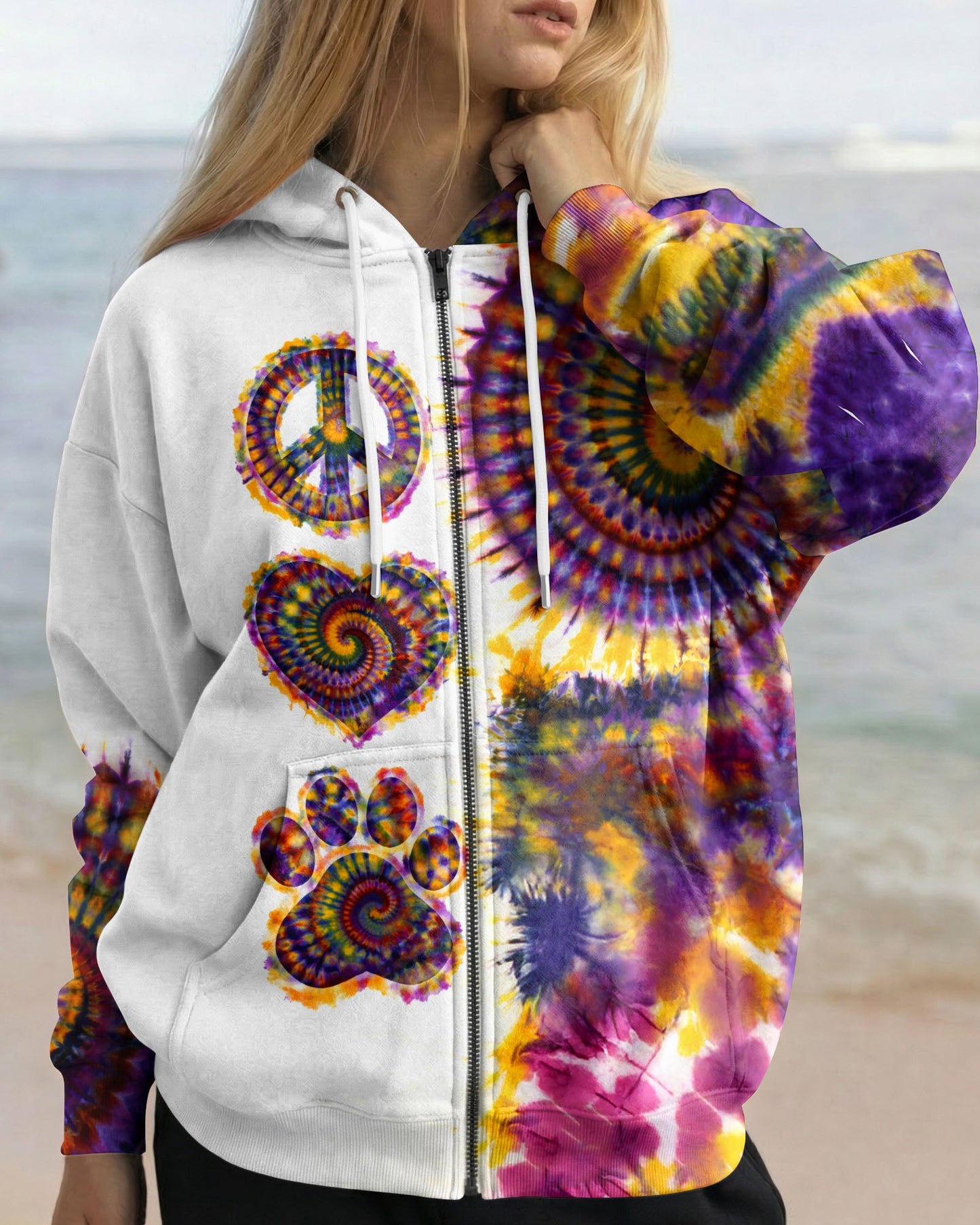 PEACE LOVE PAW SWIRL ALL OVER PRINT - TLTW0204262