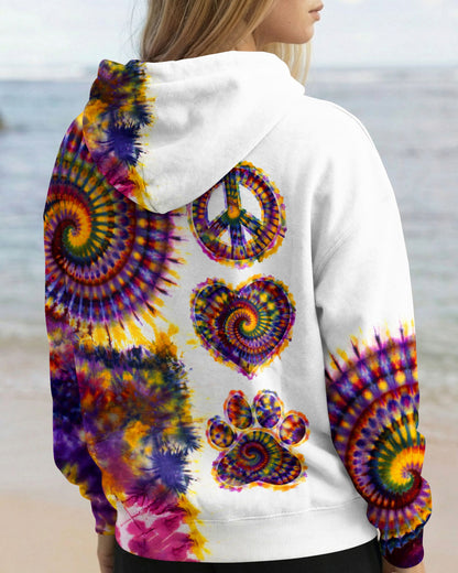 PEACE LOVE PAW SWIRL ALL OVER PRINT - TLTW0204262
