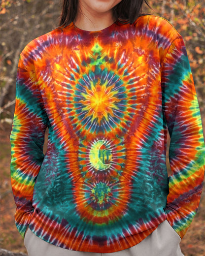 HIPPIE SUN MOON STARS SWIRL ALL OVER PRINT  - TLTW0304263