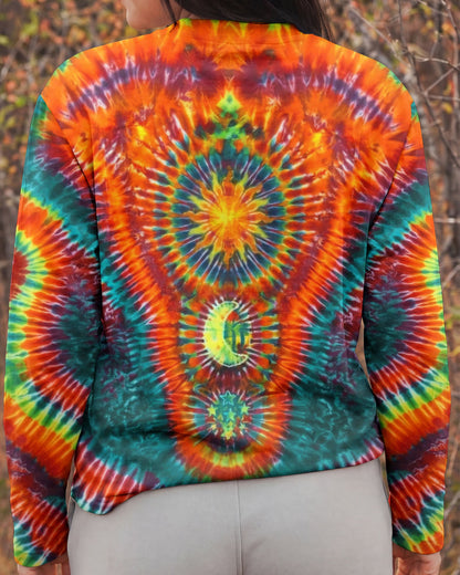 HIPPIE SUN MOON STARS SWIRL ALL OVER PRINT  - TLTW0304263