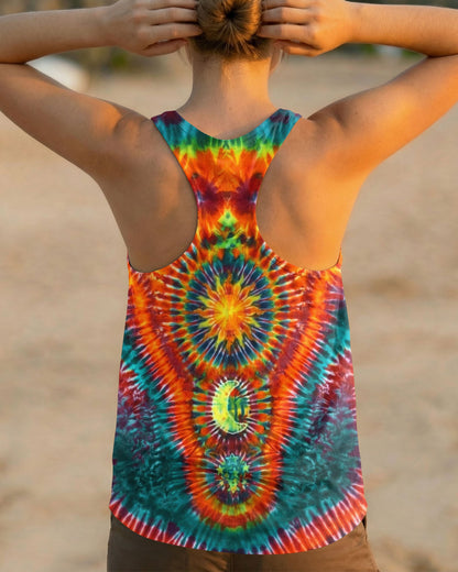 HIPPIE SUN MOON STARS SWIRL ALL OVER PRINT  - TLTW0304263