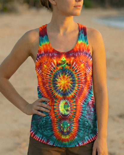 HIPPIE SUN MOON STARS SWIRL ALL OVER PRINT  - TLTW0304263