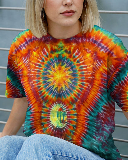 HIPPIE SUN MOON STARS SWIRL ALL OVER PRINT  - TLTW0304263