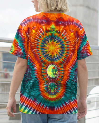 HIPPIE SUN MOON STARS SWIRL ALL OVER PRINT  - TLTW0304263