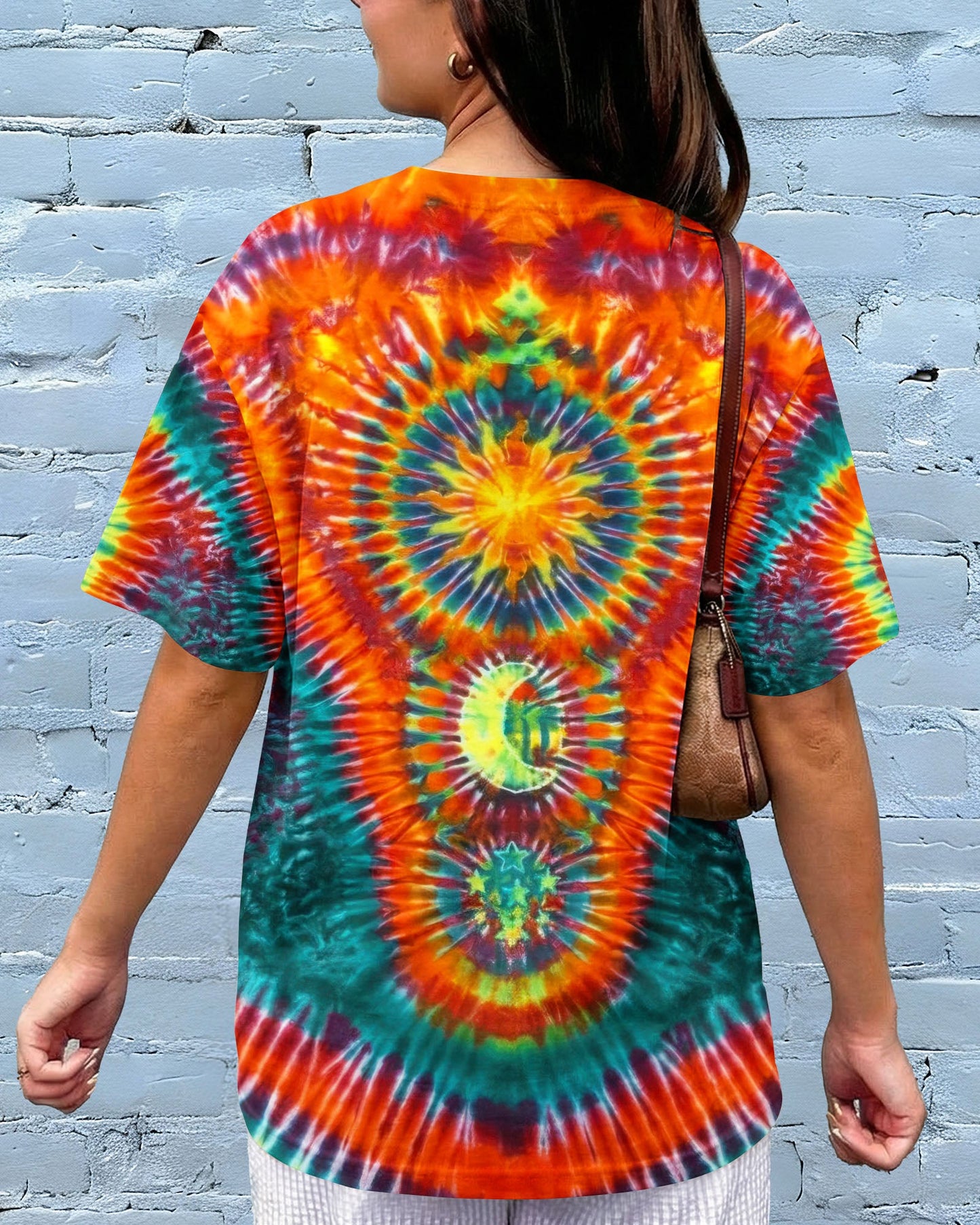 HIPPIE SUN MOON STARS SWIRL ALL OVER PRINT  - TLTW0304263