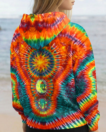 HIPPIE SUN MOON STARS SWIRL ALL OVER PRINT  - TLTW0304263