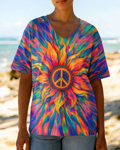 SUNFLOWER PEACE BURST ALL OVER PRINT - TLTW0306263