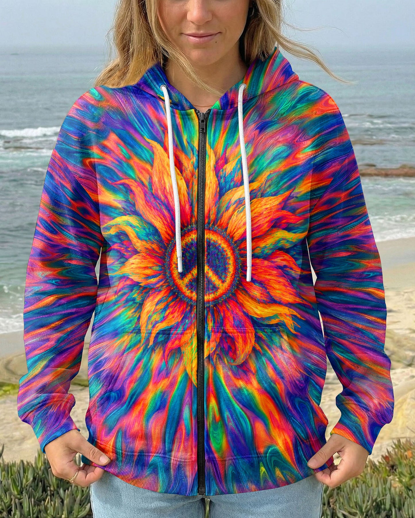 SUNFLOWER PEACE BURST ALL OVER PRINT - TLTW0306263