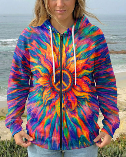 SUNFLOWER PEACE BURST ALL OVER PRINT - TLTW0306263