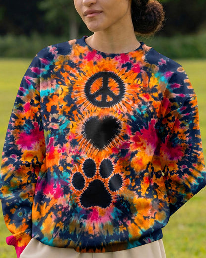 PEACE LOVE PAW PRINT ALL OVER PRINT - TLTW0406261
