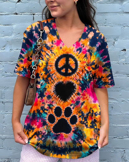PEACE LOVE PAW PRINT ALL OVER PRINT - TLTW0406261