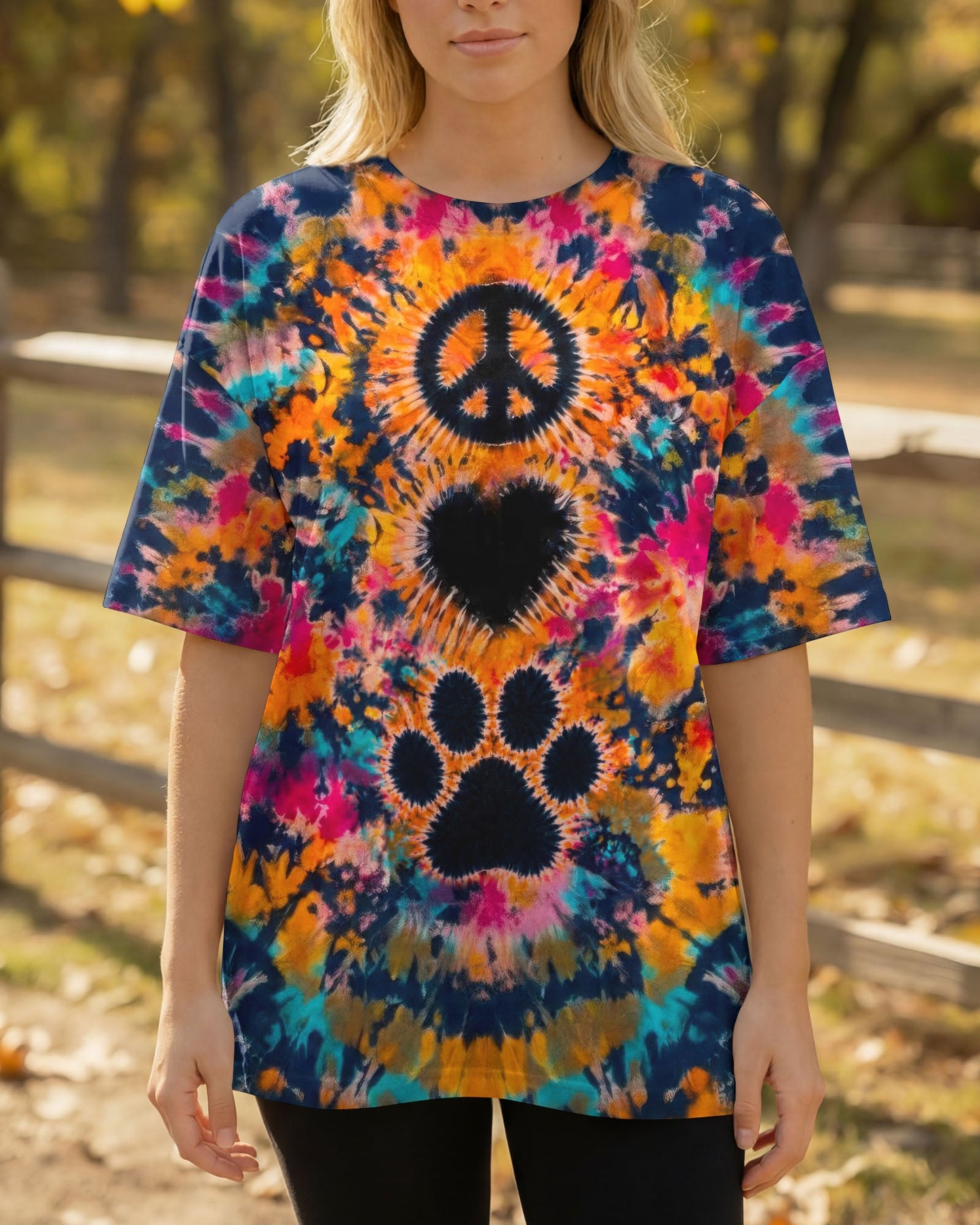 PEACE LOVE PAW PRINT ALL OVER PRINT - TLTW0406261