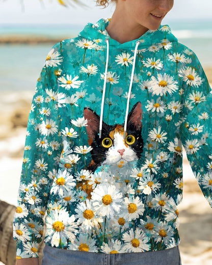 WHISPER WORDS OF WISDOM LET IT BE CAT DAISIES ALL OVER PRINT - TLTW0505261