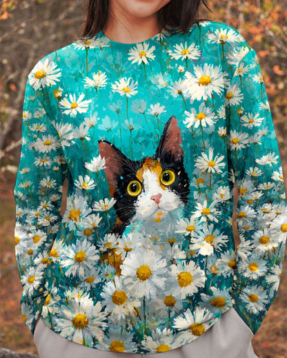 WHISPER WORDS OF WISDOM LET IT BE CAT DAISIES ALL OVER PRINT - TLTW0505261