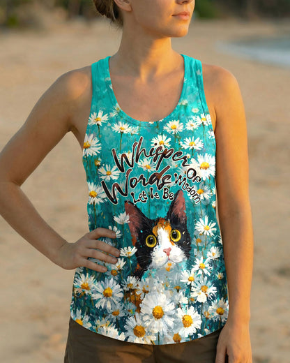 WHISPER WORDS OF WISDOM LET IT BE CAT DAISIES ALL OVER PRINT - TLTW0505261