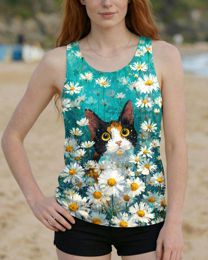 WHISPER WORDS OF WISDOM LET IT BE CAT DAISIES ALL OVER PRINT - TLTW0505261