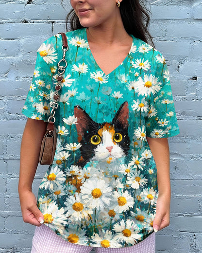 WHISPER WORDS OF WISDOM LET IT BE CAT DAISIES ALL OVER PRINT - TLTW0505261