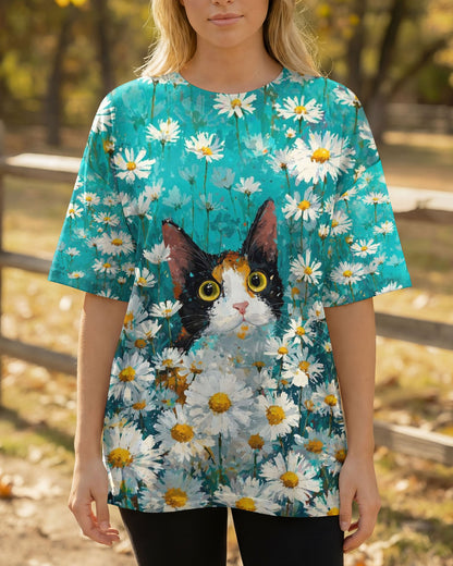 WHISPER WORDS OF WISDOM LET IT BE CAT DAISIES ALL OVER PRINT - TLTW0505261